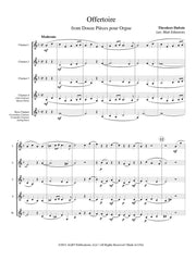 Dubois (arr. Johnston) - Offertoire for Clarinet Quintet - CQ108