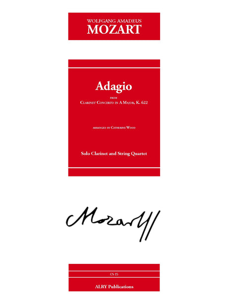 Mozart (arr. Wood) - Adagio from Clarinet Concerto for Clarinet and String Quartet - CS15