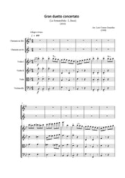 Bassi (arr. Gonzalez) - Gran Duetto Concertato for Clarinet Duet and String Quartet - CS3562PM