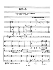 Vanherenthals - Ballade for Contrabass and Piano - DBP1439EJM