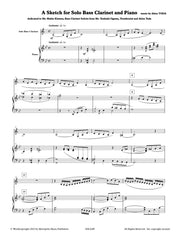 Toda - A Sketch (Bass Clarinet and Piano) - BCP6289EM