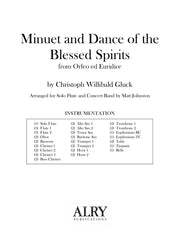 Gluck (arr. Johnston) - Minuet and Dance of the Blessed Spirits (Flute and Concert Band) - FB118