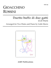 Rossini (arr. Marro) - Duetto buffo di due gatti for Two Flutes and Piano - FDP26