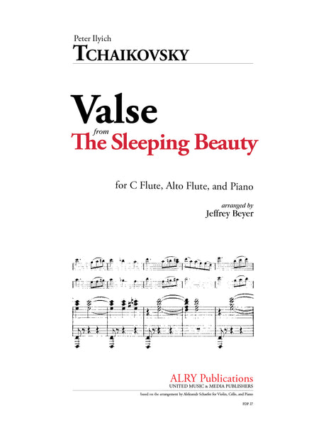 Tchaikovsky - Valse from The Sleeping Beauty for C Flute, Alto Flute, and Piano - FDP27
