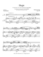 de Jong (ed. Brabants) - Elegie, Op. 192 for Flute and Harp - FH45
