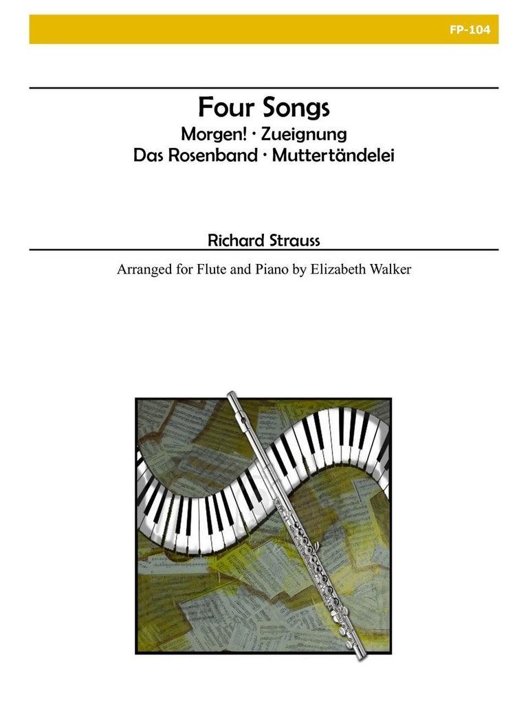 Strauss (arr. Walker) - Four Songs (Flute and Piano) - FP104
