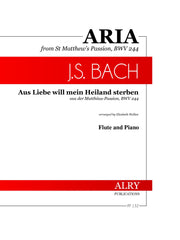 Bach (arr. Walker) - Aus Liebe will mein Heiland sterben for Flute and Piano - FP132