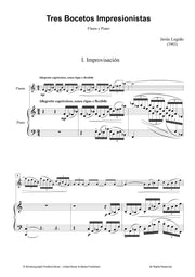 Legido - Tres Bocetos Impresionistas for Flute and Piano - FP3464PM