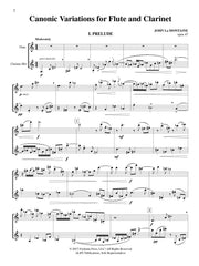 La Montaine - Canonic Variations for Flute and Clarinet, Opus 47 - FRD06