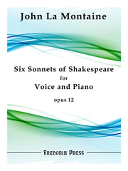 La Montaine - Six Sonnets of Shakespeare, Op. 12 - FRD24