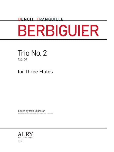 Berbiguier (ed. Johnston) - Trio No. 2, Op. 51 - FT52