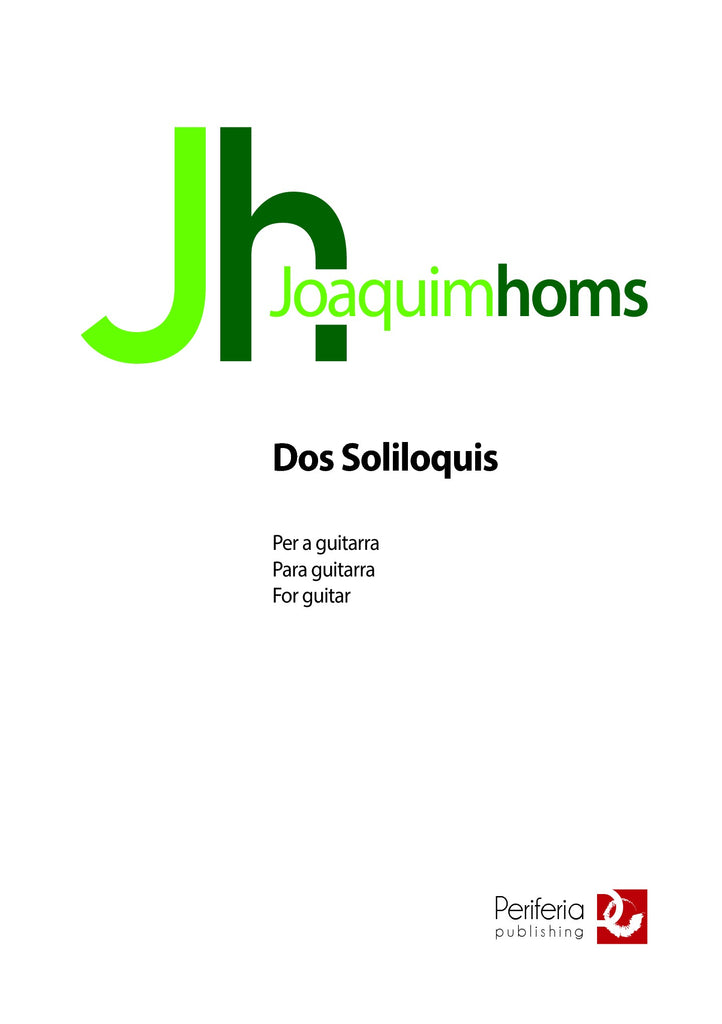 Homs - Dos Soliloquis for Guitar - G3585PM