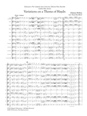 Brahms (arr. Ben-Meir) - Variations on a Theme of Haydn (Flute Orchestra) - MEG039