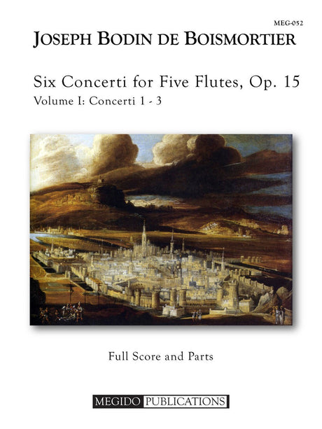 Boismortier - Six Concerti for Five Flutes, Op. 15, Volume 1 (#1-3) - MEG052