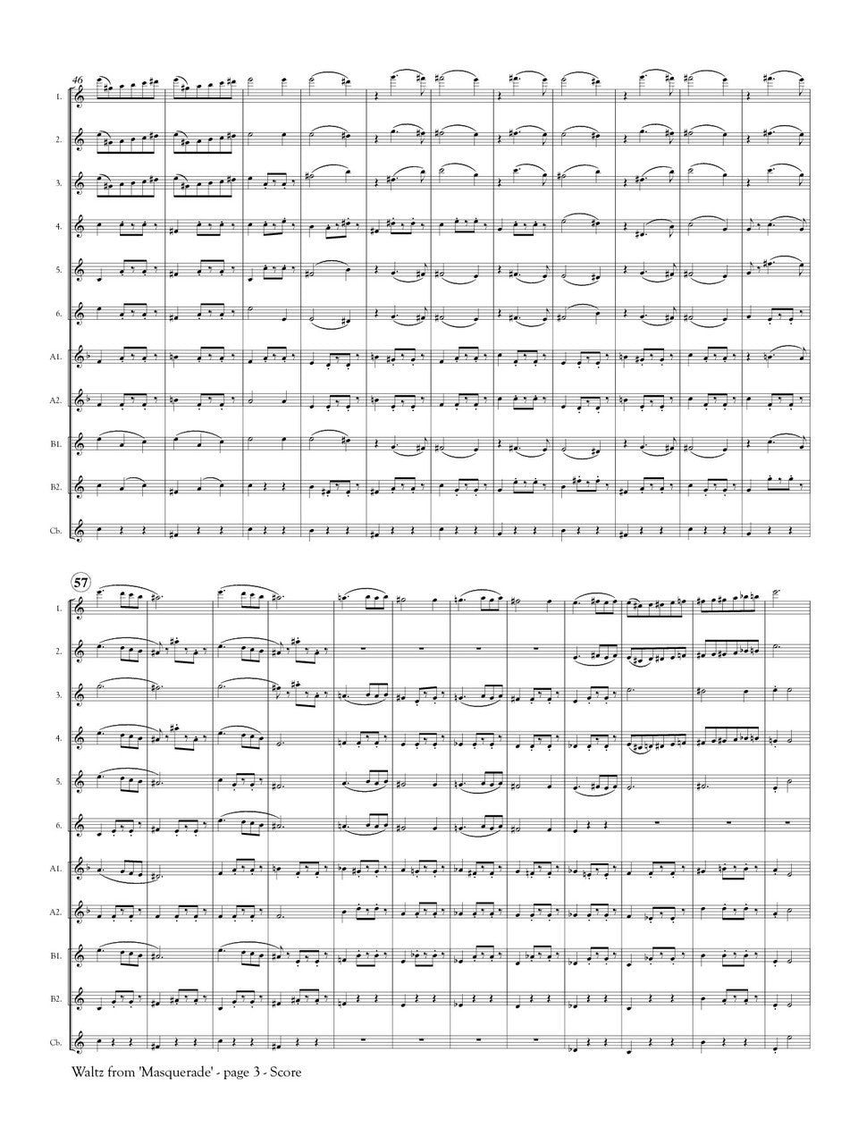 Waltz (from Masquerade) Violin 1 Sheet Music by Aram