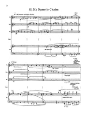 Schoenfeld - Sparks of Glory for Violin, Clarinet, Cello, Piano and Narrator (Full Score ONLY) - MIG25