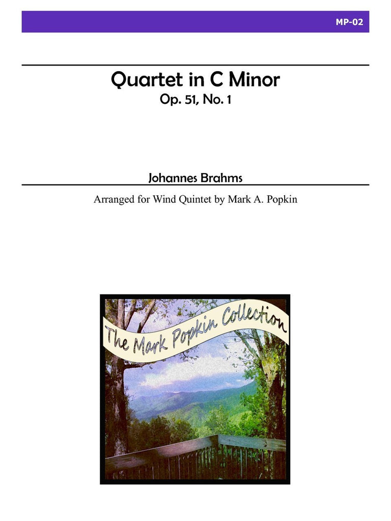 Brahms (arr. Popkin) - Quartet in C minor, Op. 51, No. 1 for Wind Quintet - MP02