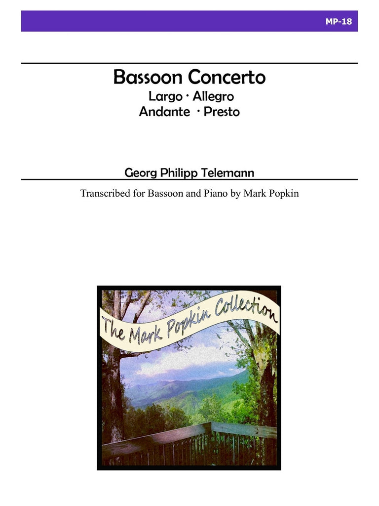 Telemann (arr. Popkin) - Bassoon Concerto for Bassoon and Piano - MP18