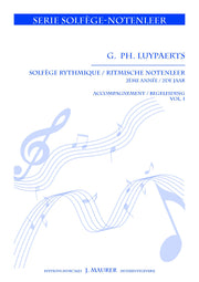 Luypaerts - Solfège rythmique / Ritmische notenleer (2ème année/2de jaar) Accompagnement/Begeleiding - MT0847aEJM
