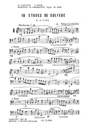 Waignein - 10 Études de solfège (2 clés) - MT0920aEJM