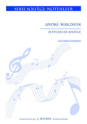 Waignein - 10 Études de solfège (2, 5 ou 7 clés) Accompagnement - MT0921EJM