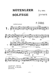Cabus - Solfège / Notenleer, Deel 3 - MT0973EJM