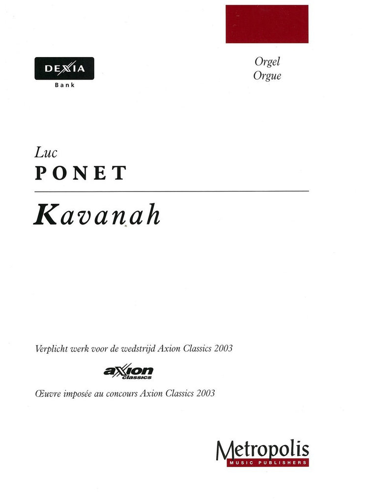 Ponet - Kavanah - ORG6112EM