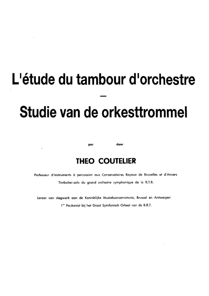 Coutelier - Studie van de Orkesttrommel - PC4559EM