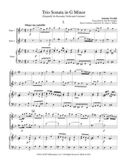 Vivaldi (trans. Douglas) - Trio Sonata in G Minor - PMD29