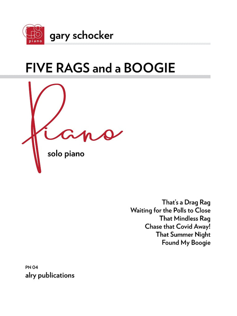 Schocker - Five Rags and a Boogie for Solo Piano - PN04