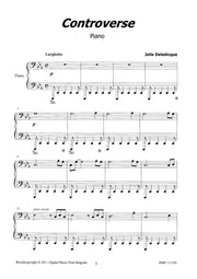 Deledicque - Controverse for Piano - PN111191DMP