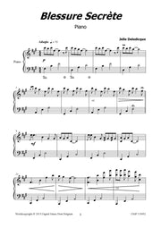 Deledicque - Blessure Secrète for Piano - PN113092DMP