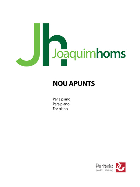 Homs - Nou apunts for Piano - PN3361PM
