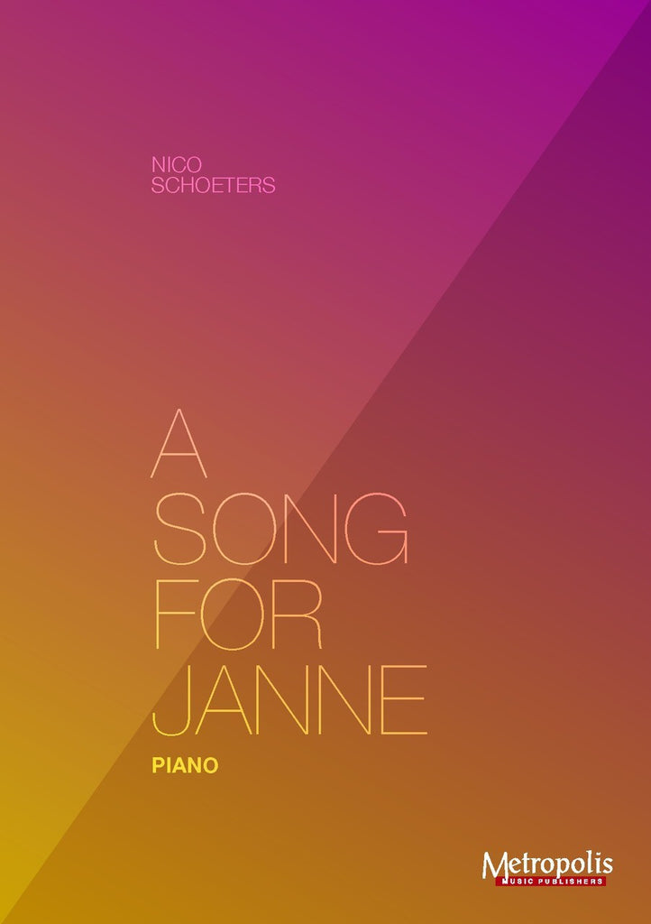 Schoeters - A Song for Janne for Piano Solo - PN7016EM
