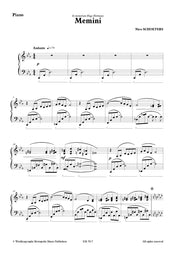 Schoeters - Memini for Piano Solo - PN7017EM