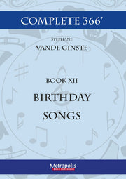 Vande Ginste - Complete 366' - Book 12: 9 Birthday Songs for Piano Solo - PN7154EM