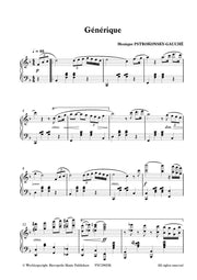 Pstrokonsky-Gauché - Générique for Piano Solo - PN7290EM