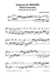 De Groote - Cadenzas for Mozart Piano Concertos - PN7305EM