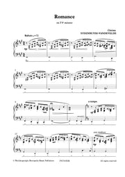Steenhuyse-Vandevelde - Romance en fis mineur for Piano Solo - PN7343EM