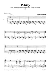 Kruisbrink - X-tasy for Piano Duet (1 Piano, 4 Hands) - PND107146DMP