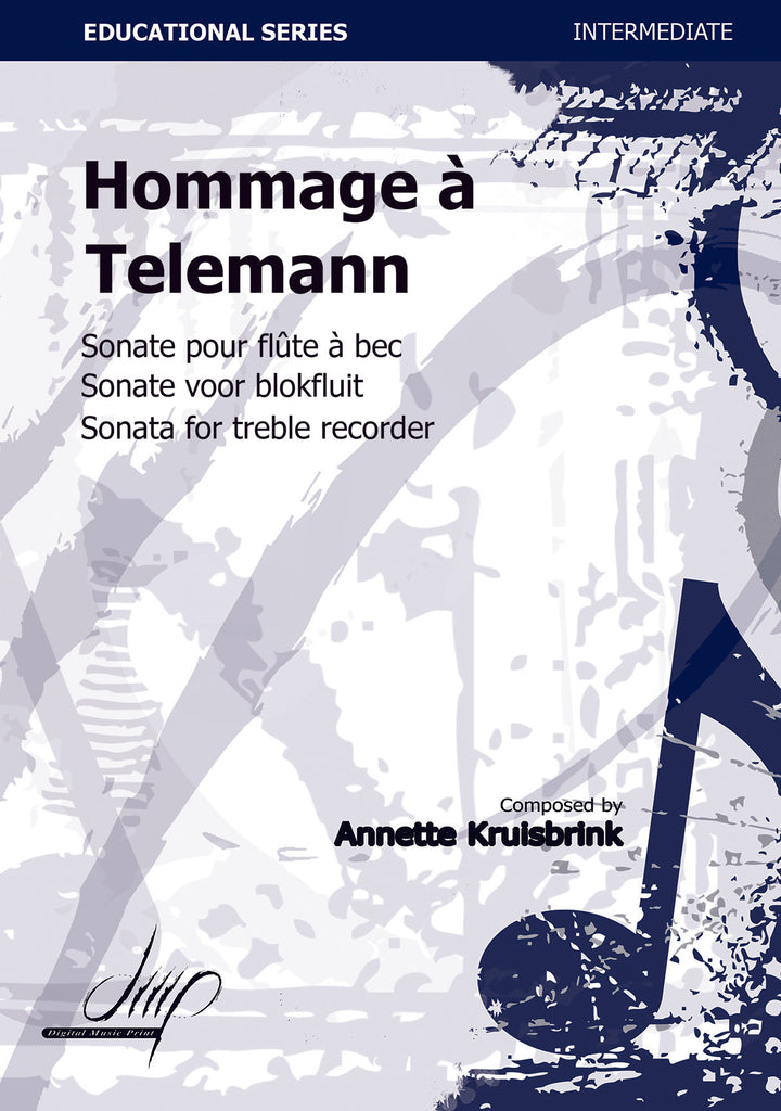 Kruisbrink - Hommage à Telemann for Solo Recorder - RC109090DMP
