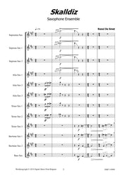 De Smet - Skalldiz for Saxophone Ensemble - SC119090DMP