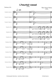 Garcia Vitoria - L'heurtoir Vassal for Saxophone Ensemble - SC3150PM
