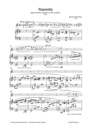 Biveinis - Rapsodia for Soprano Saxophone and Piano - SP3203PM