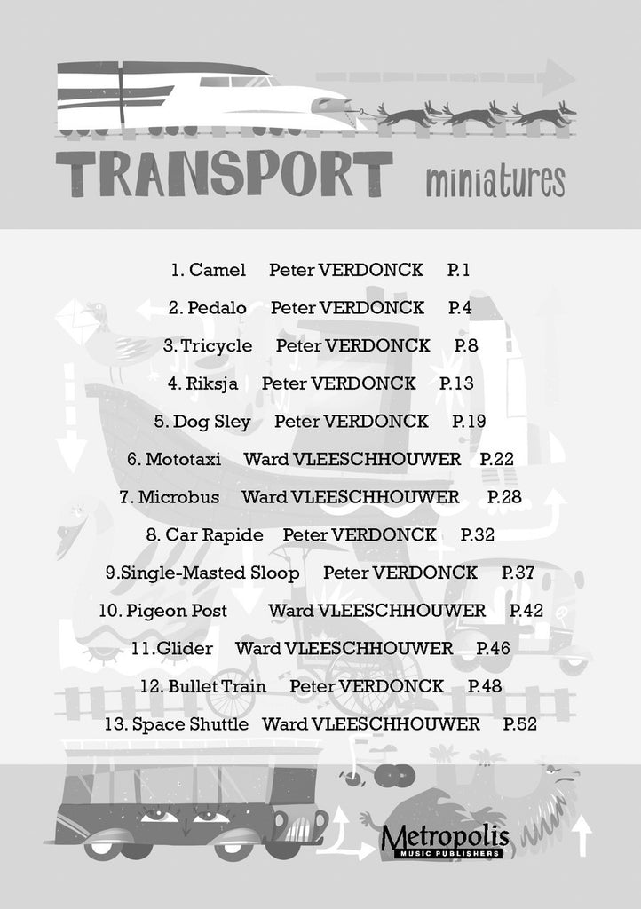 Verdonck - Transport Miniatures for Tenor Saxophone and Piano - SP6705EM