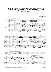 Frederic - La complainte d'Arlequin (E-flat Saxophone and Piano) - SP9234DMP