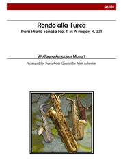 Mozart (arr. Johnston) - Rondo alla Turca for Saxophone Quartet - SQ101