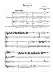 Gonzalez de la Rubia - Tetraktys for Saxophone Quartet - SQ3021PM