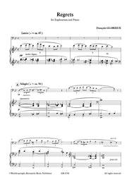 Glorieux - Regrets (Euphonium and Piano) - TBP6748EM