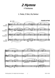 de Regt - 2 Hymns (Trombone Choir) - TRC114036DMP